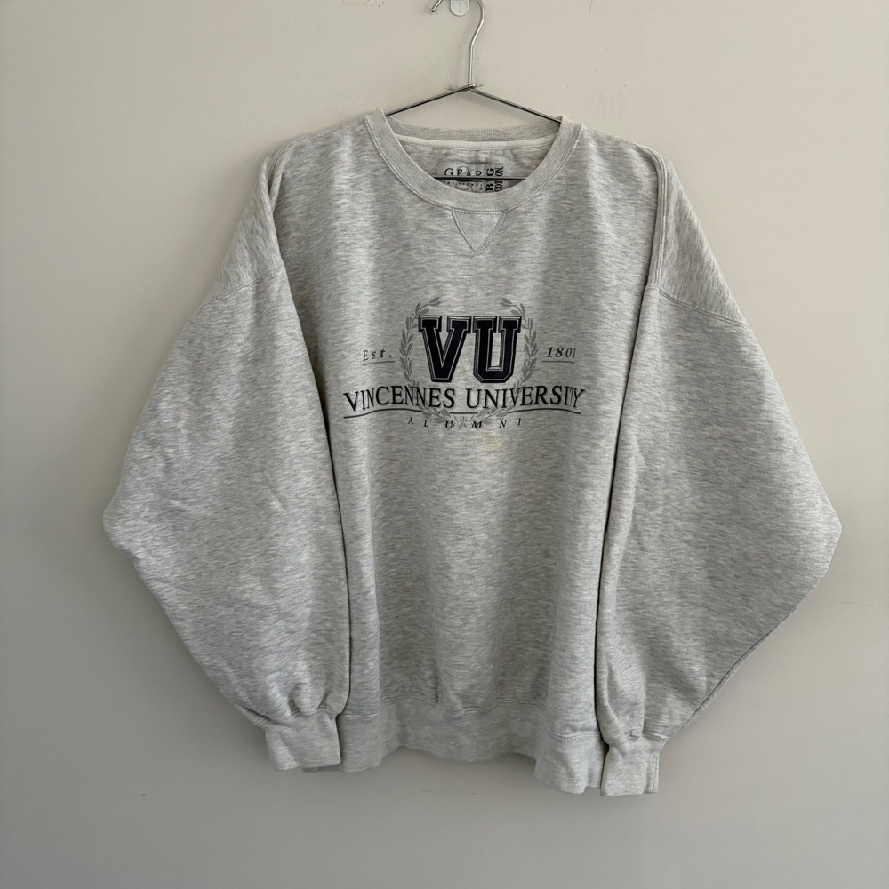 Gear For Sports Vincennes University Alumni Sweatshirt Mens XXL Gray Crewneck